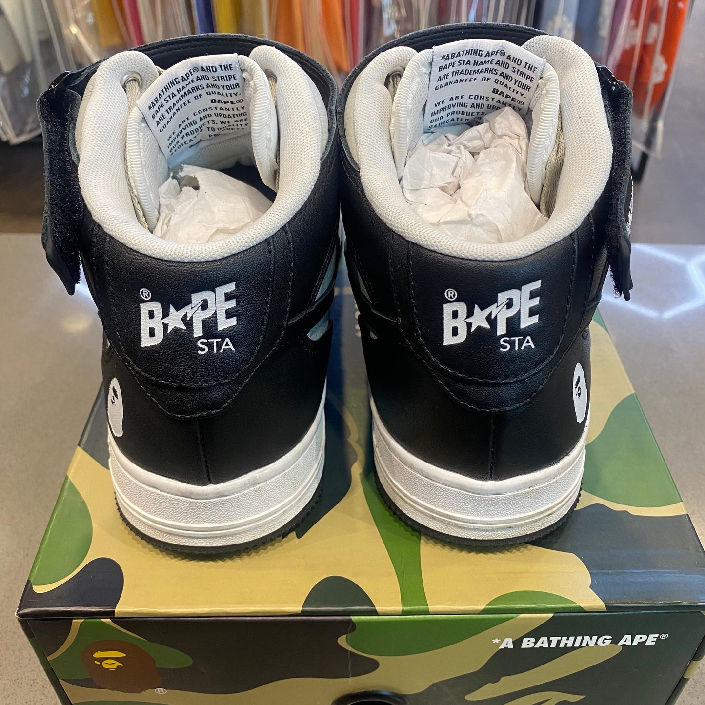 A Bathing Ape Bape Sta Mid Black (2022) - Pre-Owned