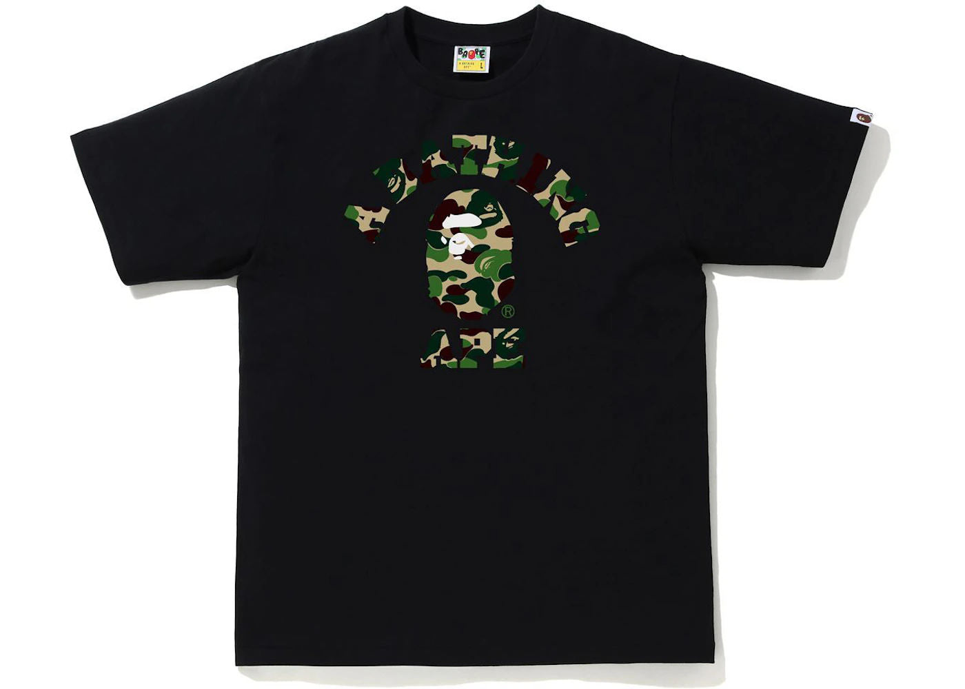 BAPE ABC Camo College Tee Black/Green