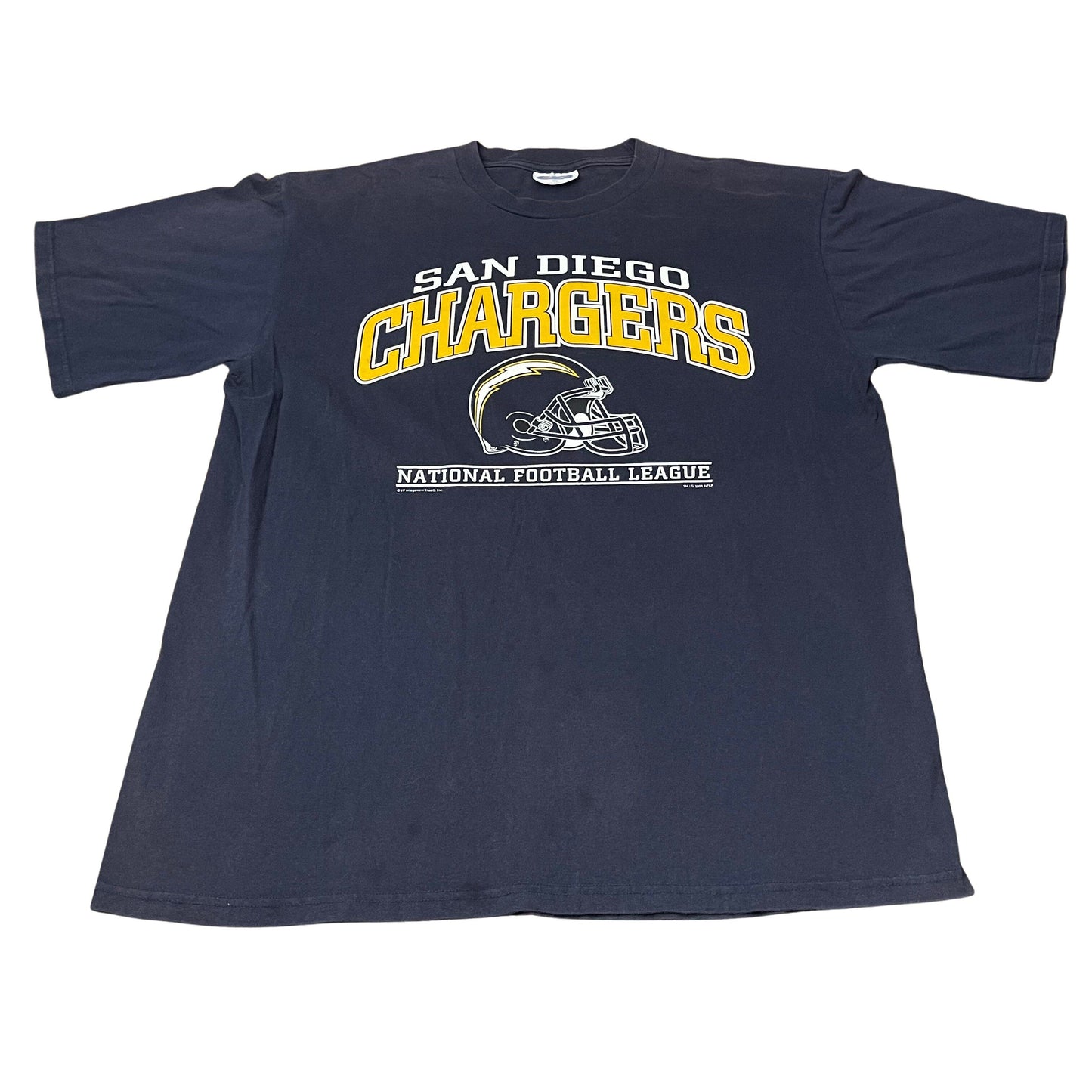 Vintage 2001 NFL San Diego Chargers Helmet T-Shrt - Used
