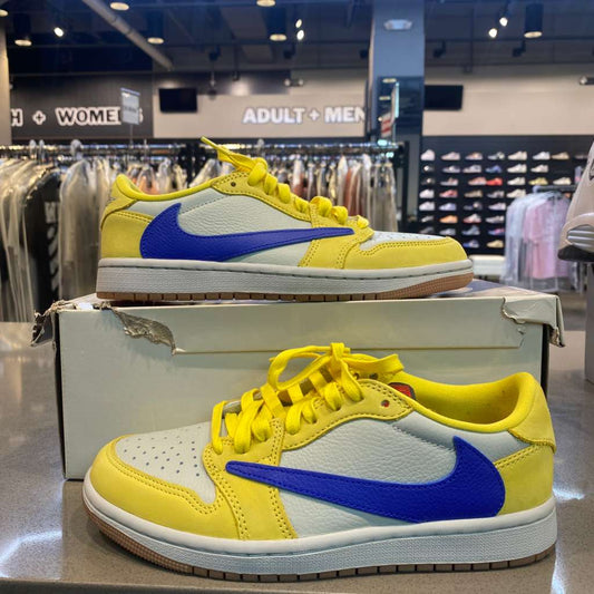 Jordan 1 Retro Low OG SP Travis Scott Canary (Women's) Size 6.5W DZ4137-700 - Pre-Owned