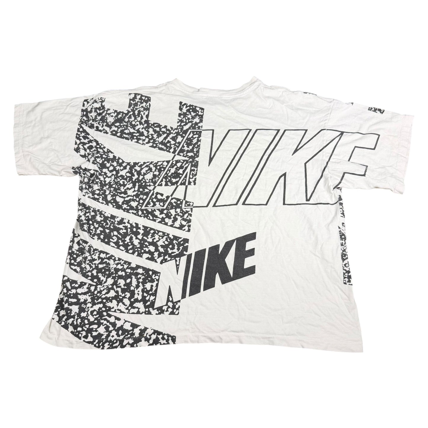 Vintage 90s Nike Big Logo AOP T-Shirt - Used/Worn