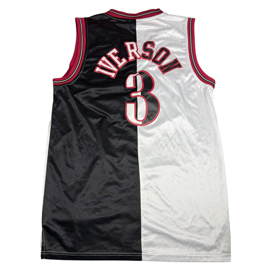 NBA Allen Iverson #3 Philadelphia 76ers Mitchell & Ness Split Swingman Basketball Jersey - Used/Worn