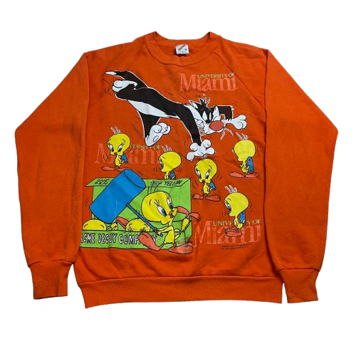 Vintage 1994 University of Miami Looney Tunes Sweatshirt - Used