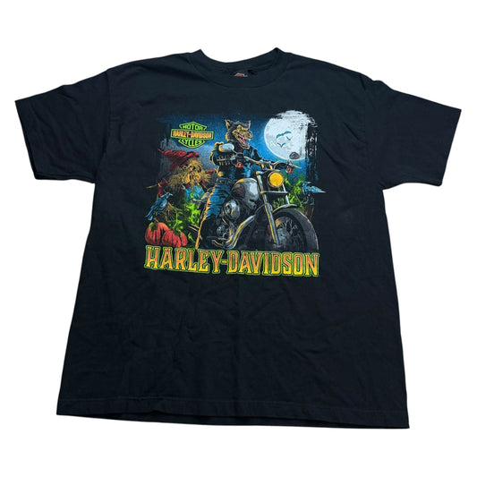 Y2K Harley-Davidson Halloween Werewolf Luxembourg T-Shirt - Used/Worn