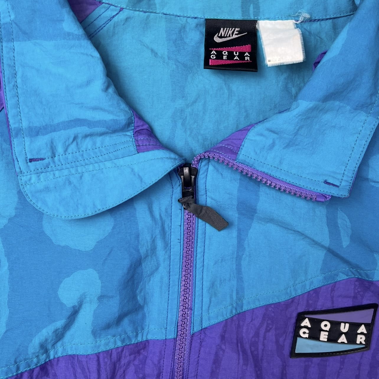 Vintage Nike Aqua Gear Full-Zip Windbreaker Jacket - Used/Worn