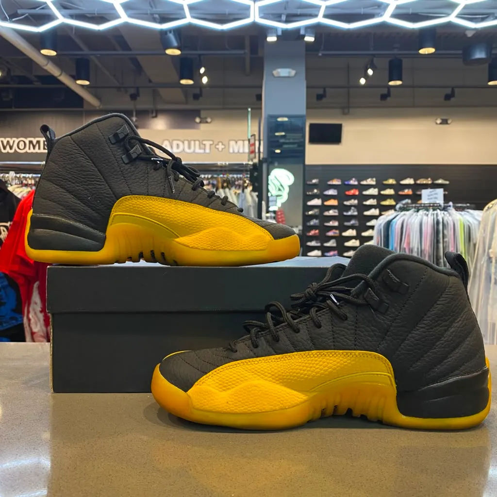 Jordan 12 Retro Black University Gold (GS) Size 7Y 153265-070 - Pre-Owned