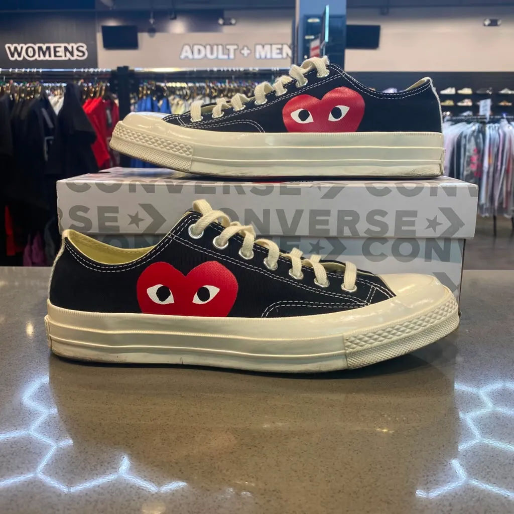 Converse Chuck Taylor All Star 70 Ox Comme des Garcons PLAY Black Size 9 150206C/A08796C - Pre-Owned