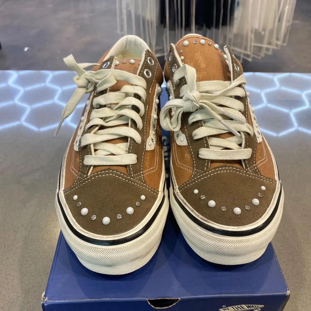 Vans LX Old Skool 36 Pearlized Pack Vintage Cocoa Brown Size 10.5 VN000E8VFST - Pre-Owned