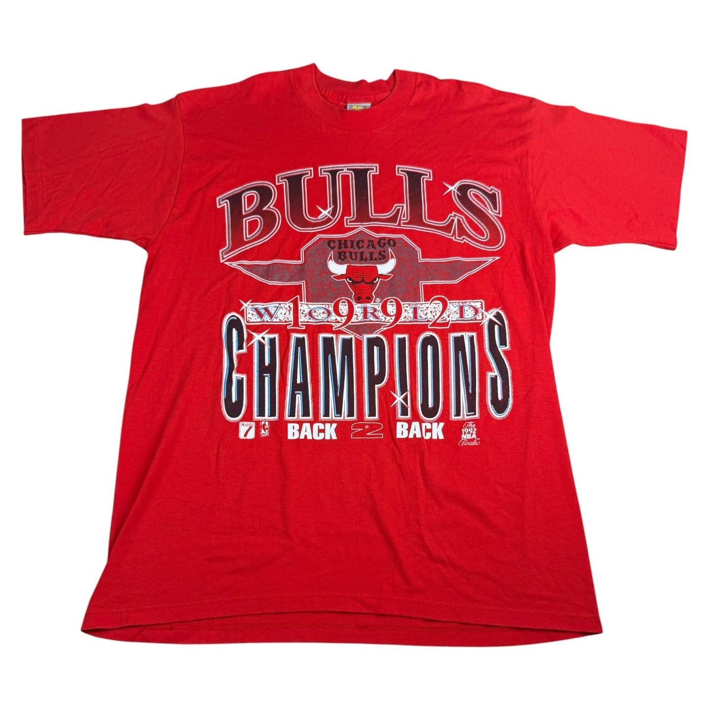 Vintage 1992 NBA Chicago Bulls World Champions T-Shirt - Used/Worn