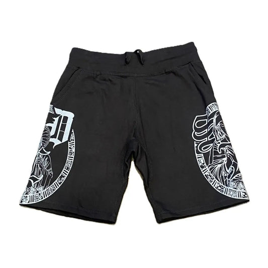 SDL Virgin Mary/San Judas Shield Logo Sweatshorts Black/White