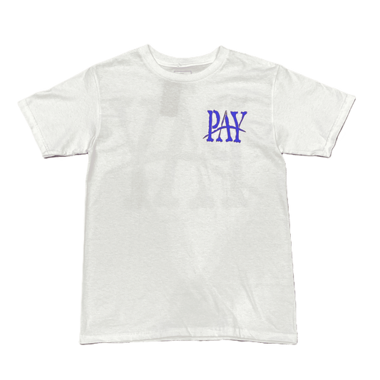 White/Blue/Orange Pay Work Tee