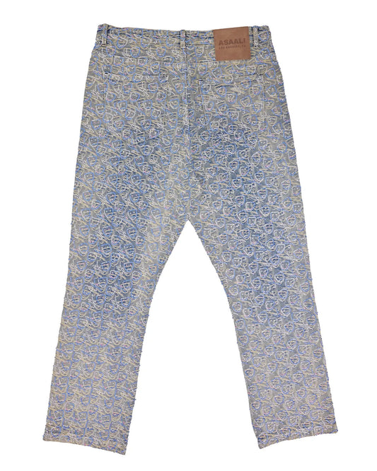 Asaali Rhinestone Jacquard Denim