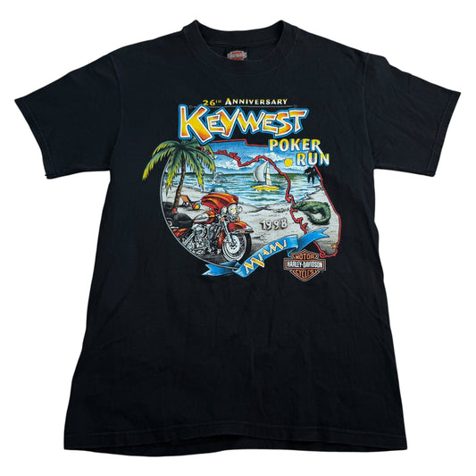 Vintage 1998 Harley-Davidson Key West Poker Run Single-Stitch T-Shirt - Used/Worn