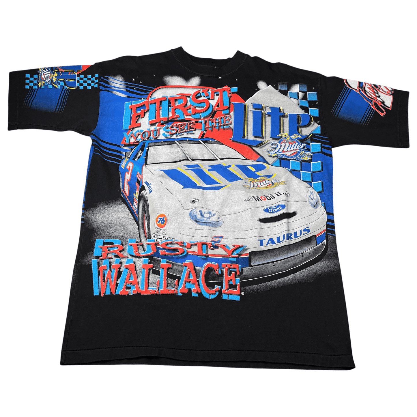 Vintage 1998 NASCAR Rusty Wallace #2 AOP T-Shirt - Used/Worn