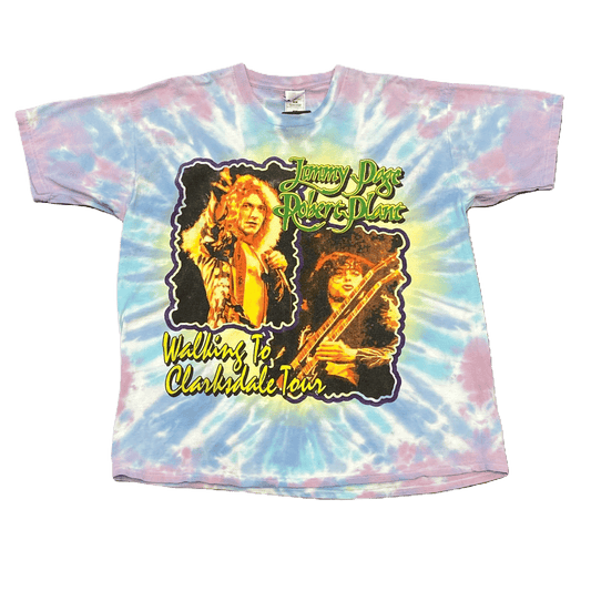 1998 Jimmy Page & Robert Plant Tour Tie-Dye Band T-Shirt - Used/Worn