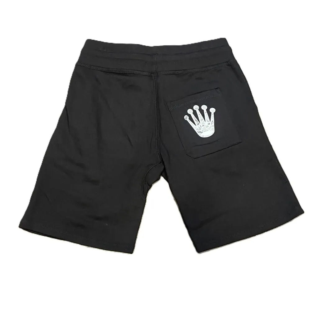 SDL Basic Logo Crown Sweatshorts Black/White Camo