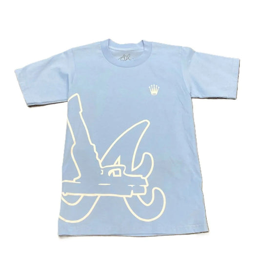 SDL LA Side Logo Tee Light Blue/White