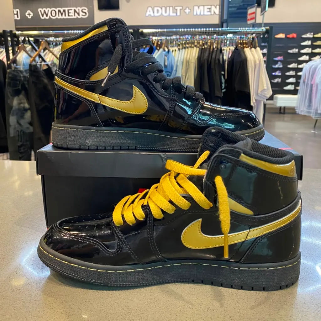 Jordan 1 Retro High Black Metallic Gold (2020) (GS) Size 6.5Y 575441-032 - Pre-Owned