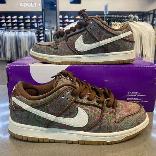 Nike SB Dunk Low Pro Paisley Brown Size 7.5 DH7534-200 - Pre-Owned