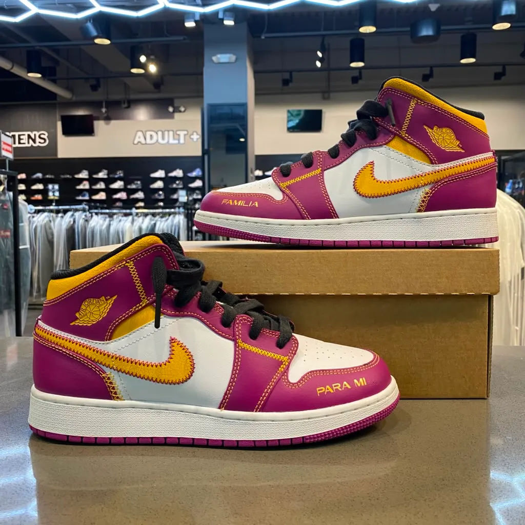 Jordan 1 Mid Dia de los Muertos (GS) Size 7Y DC0500-100 - Pre-Owned (Replacement Box)