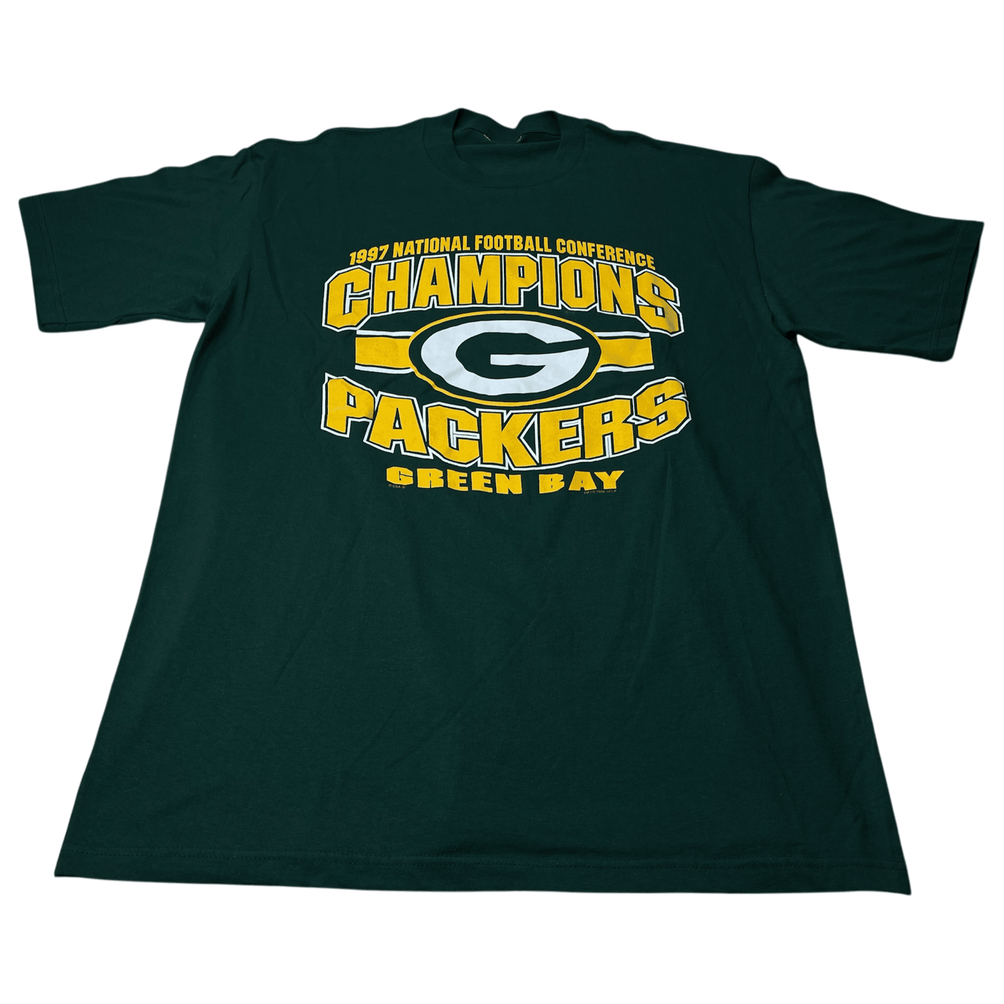 Vintage 1997 NFL Green Bay Packers Conference Champions T-Shirt - Used/Worn