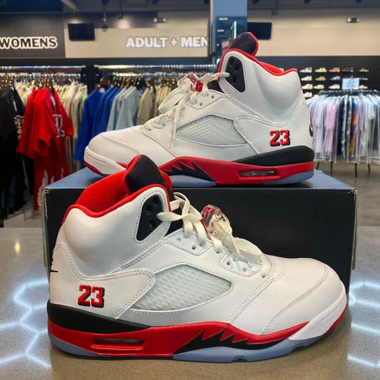 Jordan 5 Retro Fire Red Black Tongue (2025) Size 11 HQ7978-101 - Pre-Owned