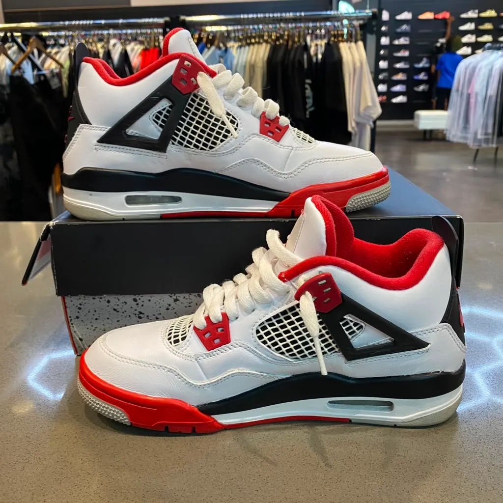 Jordan 4 Retro Fire Red (2020) (GS) Size 6.5Y 408452-160 - Pre-Owned