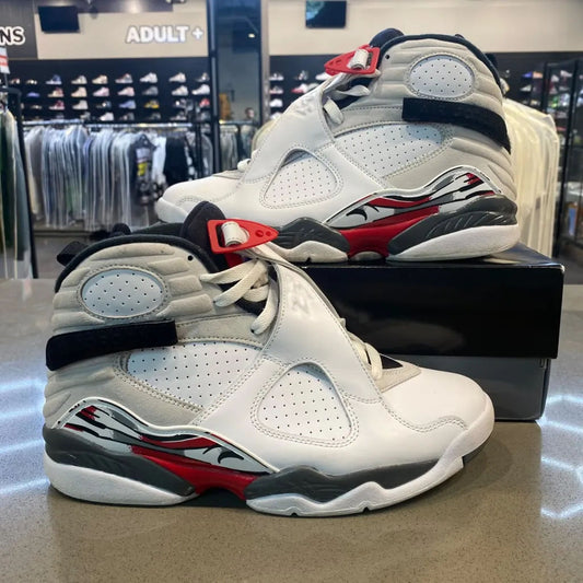 Jordan 8 Retro White True Red (2025) Size 8.5 305381-100 - Pre-Owned