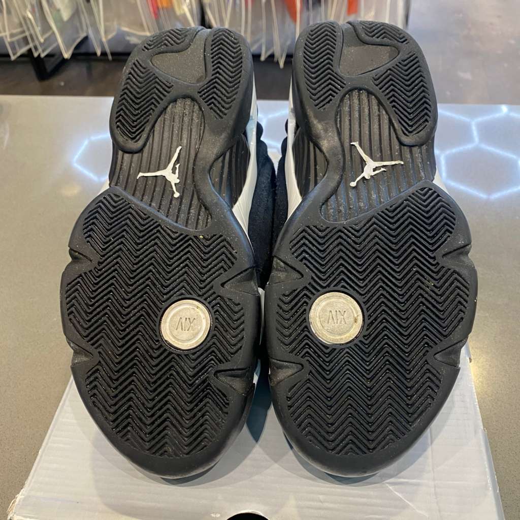 Jordan 14 Retro Black White Size 10 487471-016 - Pre-Owned