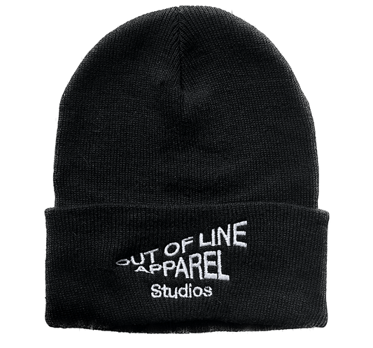 OUT OF LINE BLACK BEANIE