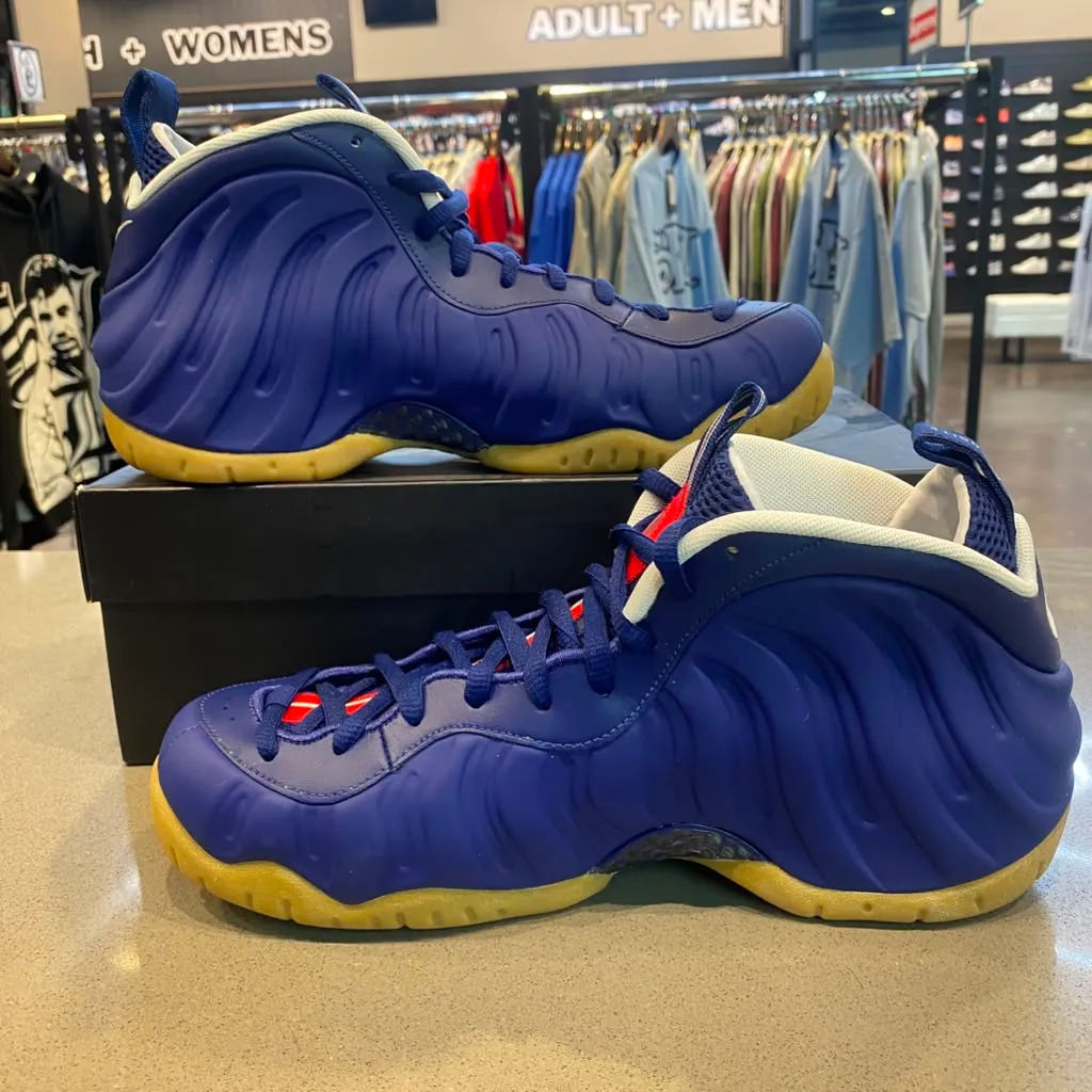 Nike Air Foamposite Pro Blue Void University Red Size 9 CJ0325-400 - Pre-Owned
