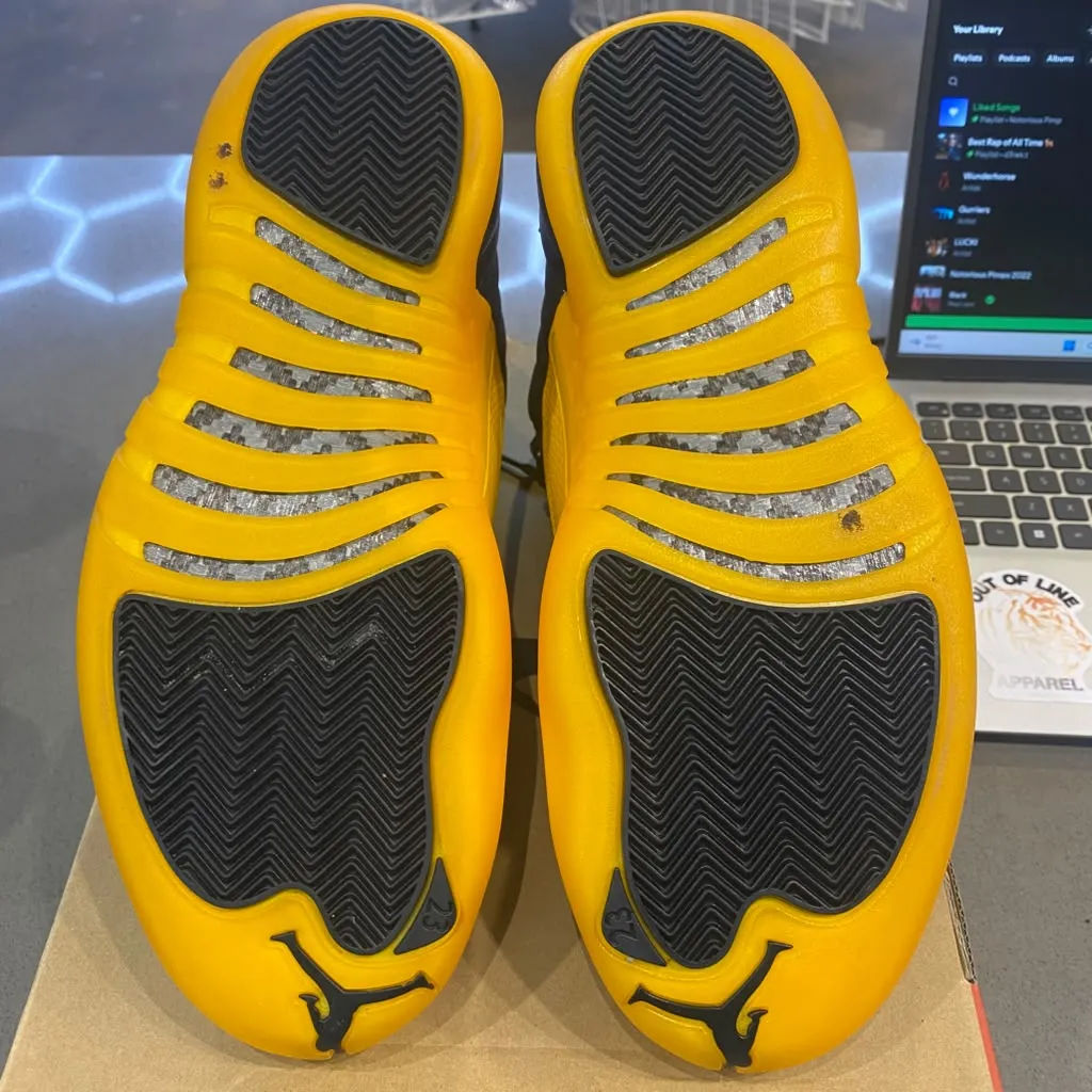 Jordan 12 Retro Black University Gold Size 9 130690-070 - Pre-Owned