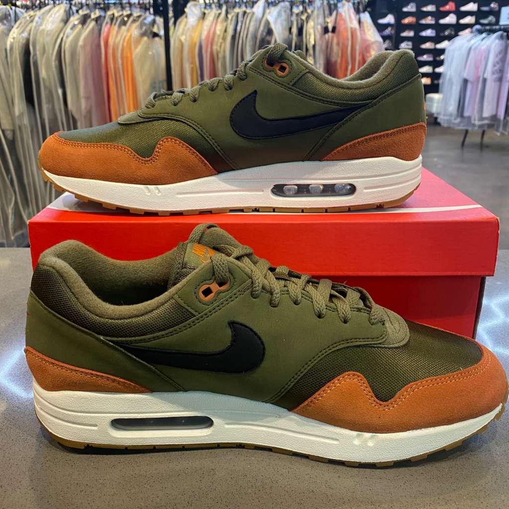 Nike Air Max 1 Olive Canvas Dark Russet - Pre-Owned