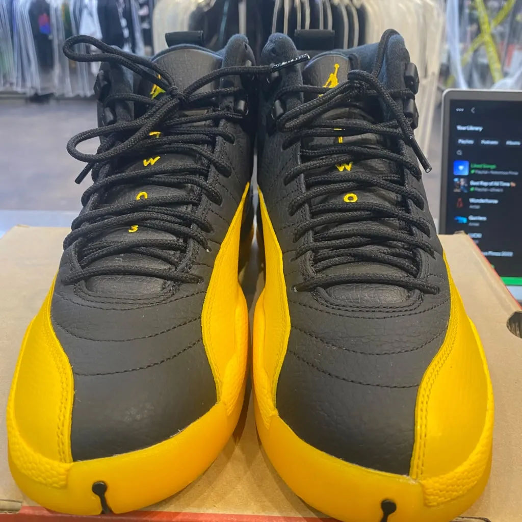 Jordan 12 Retro Black University Gold Size 9 130690-070 - Pre-Owned