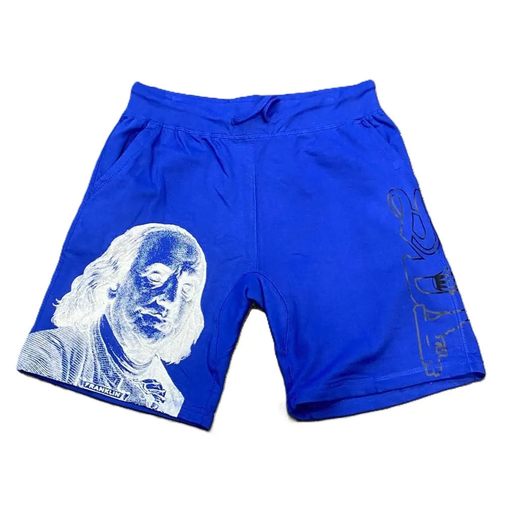 SDL Side Crown Script Logo Benjamin Sweatshorts Blue/White