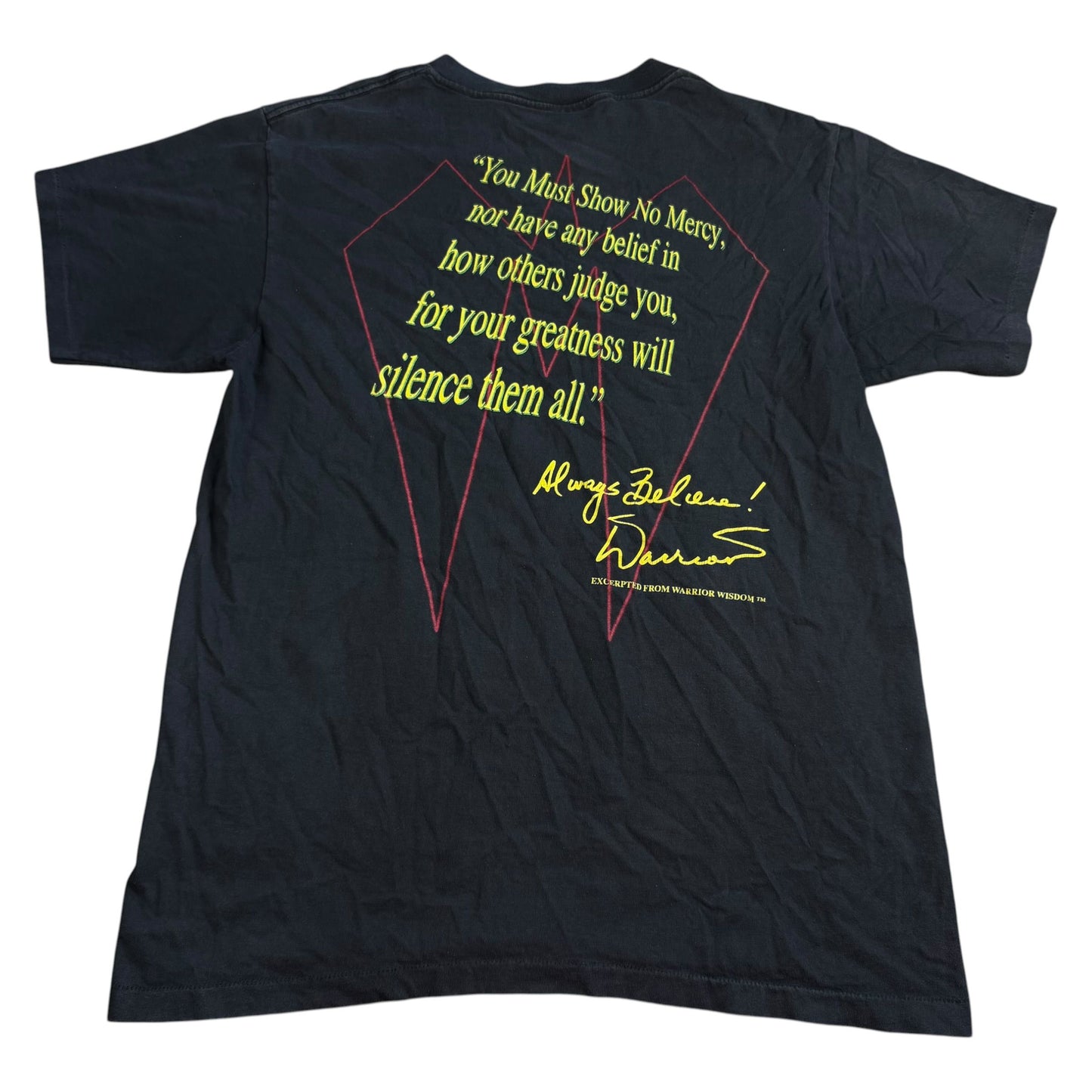 Vintage 1996 WWF Ultimate Warrior Wisdom Wrestling T-Shirt - Used/Worn