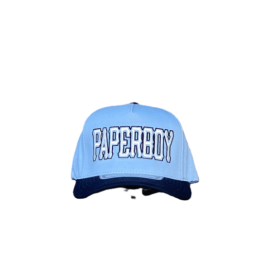 Baby Blue/Navy Paperboy football trucker
