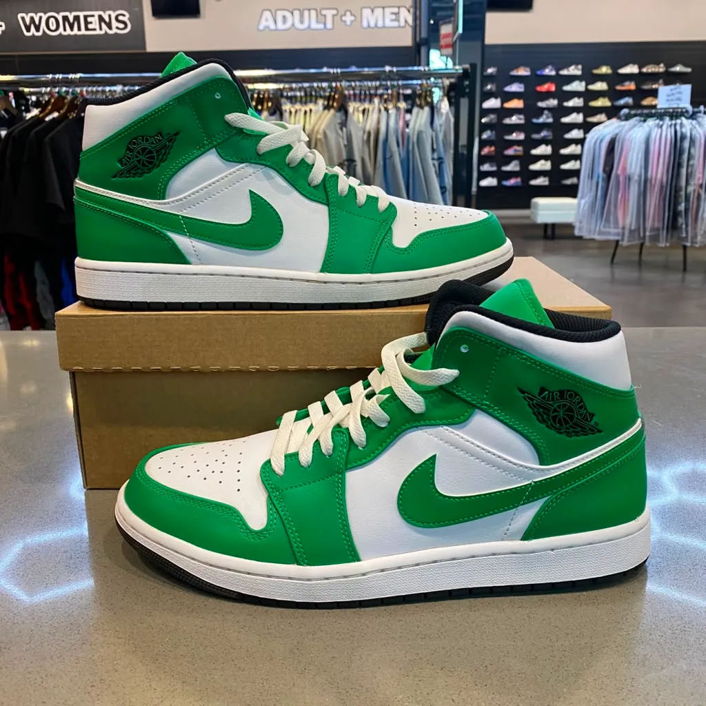 Jordan 1 Mid Lucky Green Size 11 DQ8426-301 - Pre-Owned (Replacement Box)