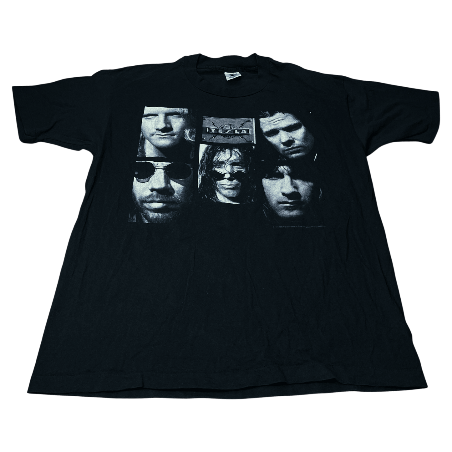 Vintage 1995 Tesla "Bust A Nut" Band T-Shirt - Used/Worn