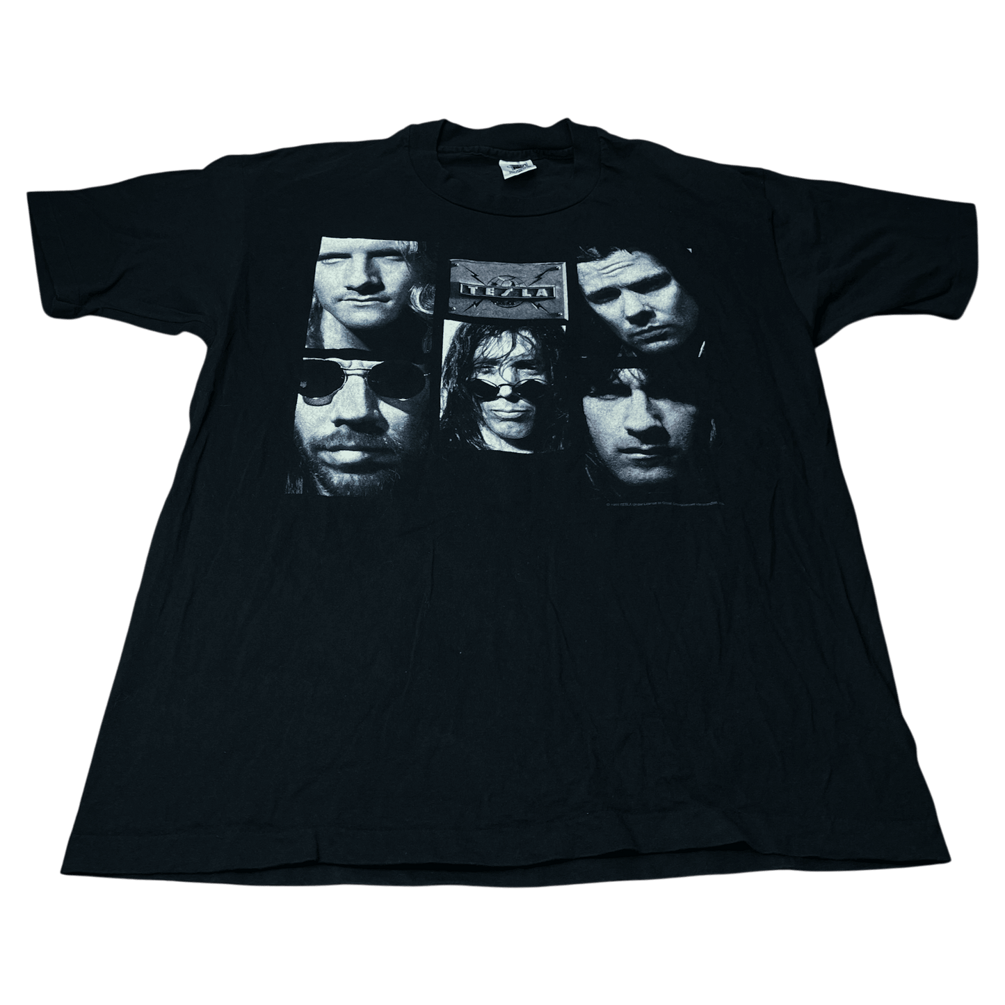 Vintage 1995 Tesla "Bust A Nut" Band T-Shirt - Used/Worn