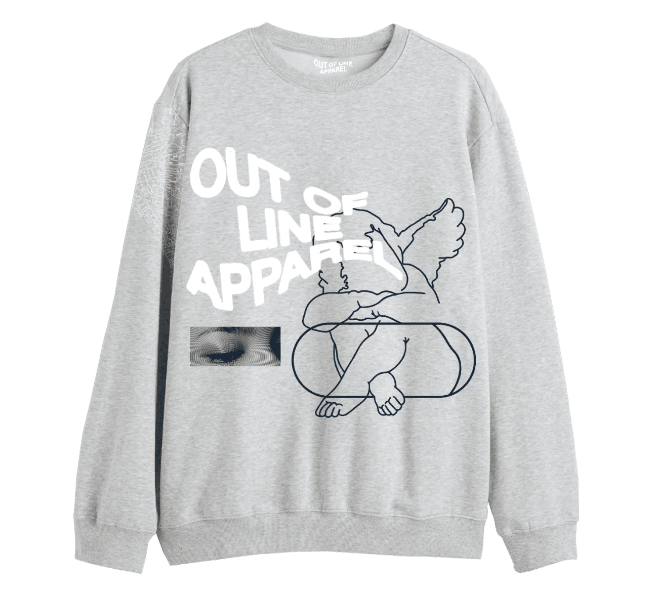 "Mapped" Grey Crewneck