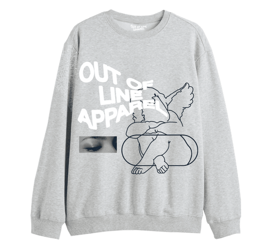 "Mapped" Grey Crewneck