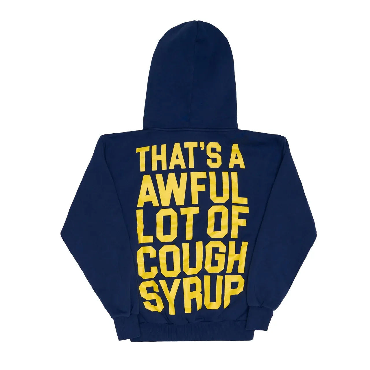 Awful Lot of Cough Syrup Classic Hoodie Navy/Yellow