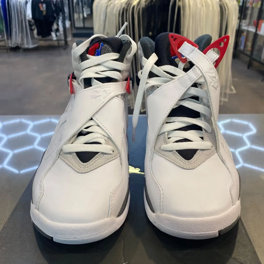 Jordan 8 Retro White True Red (2025) (GS) Size 6Y 305368-100 - Pre-Owned