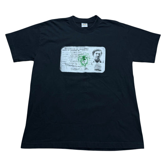 Vintage Pablo Escobar Colombia License ID T-Shirt - Used/Worn