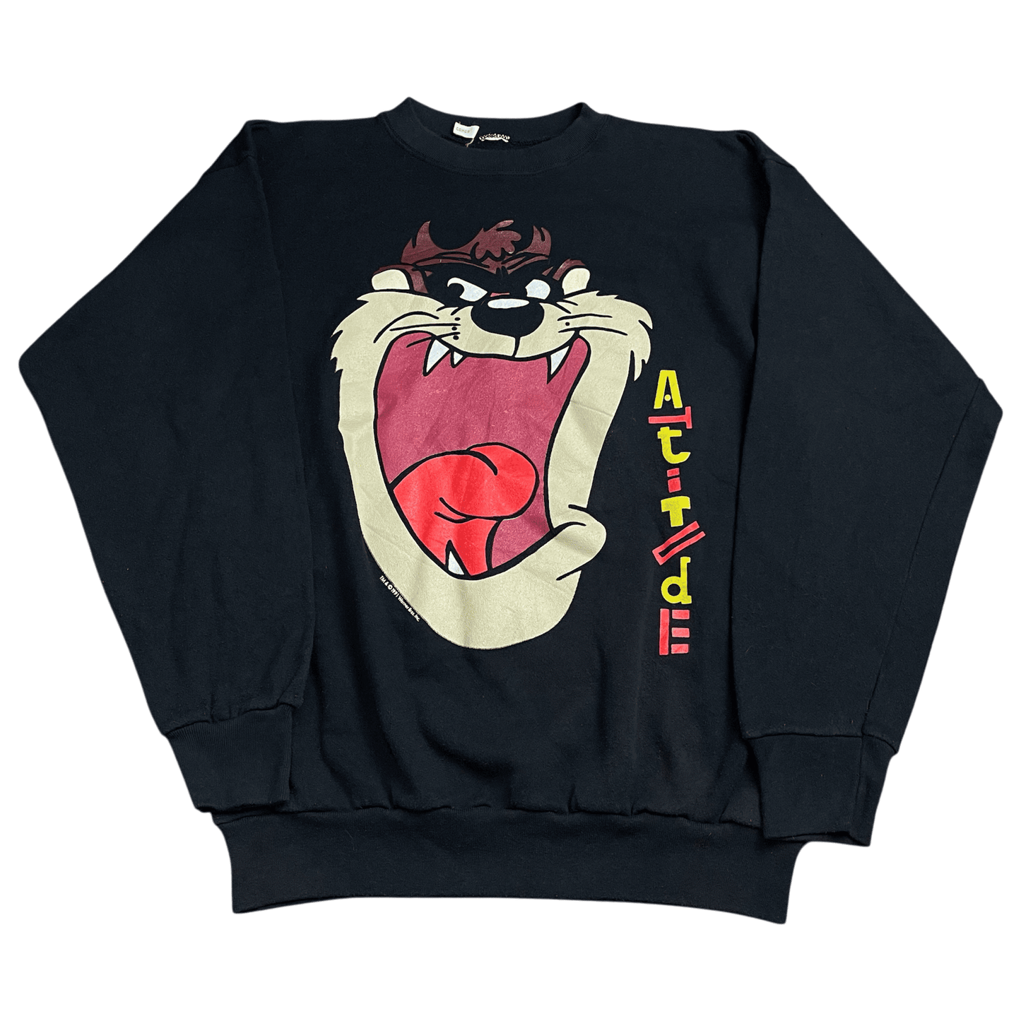 Vintage Taz "Attitude" Looney Tunes Crewneck Sweatshirt - Used