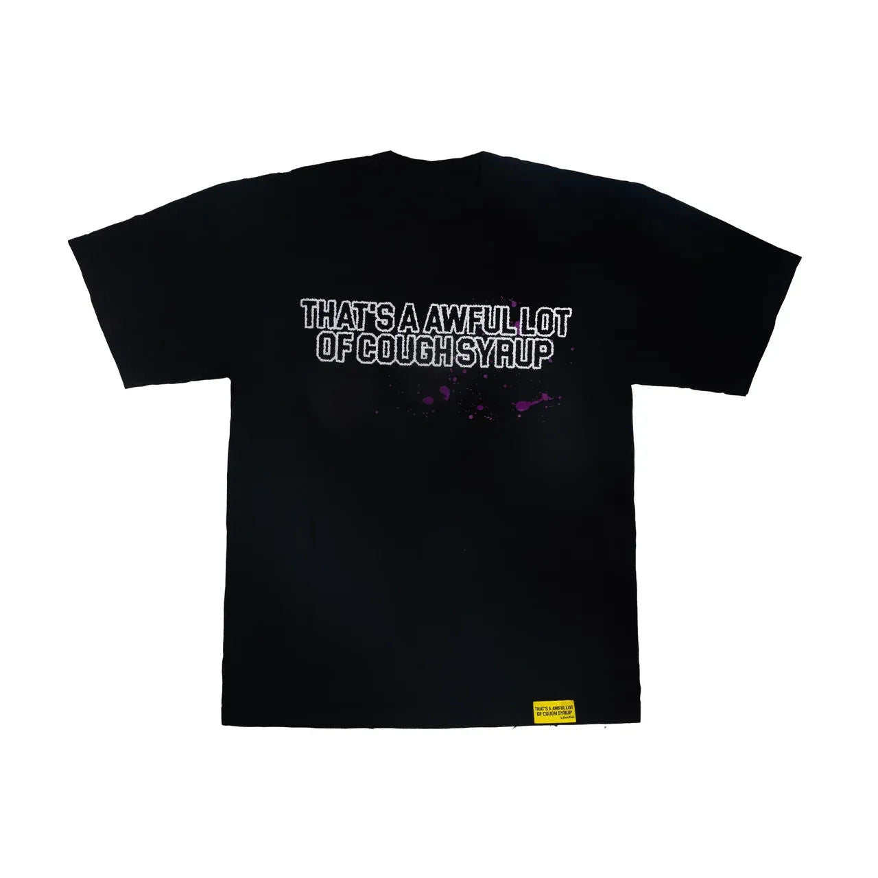 Awful Lot of Cough Syrup Man Down T-Shirt Black
