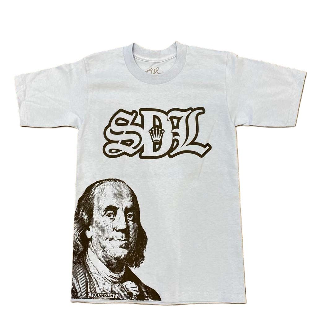 SDL Crown Logo Benjamin Tee Light Blue/Black