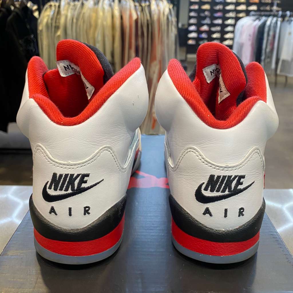 Jordan 5 Retro Fire Red Black Tongue (2025) (GS) Size 5.5Y HQ7980-101 - Pre-Owned