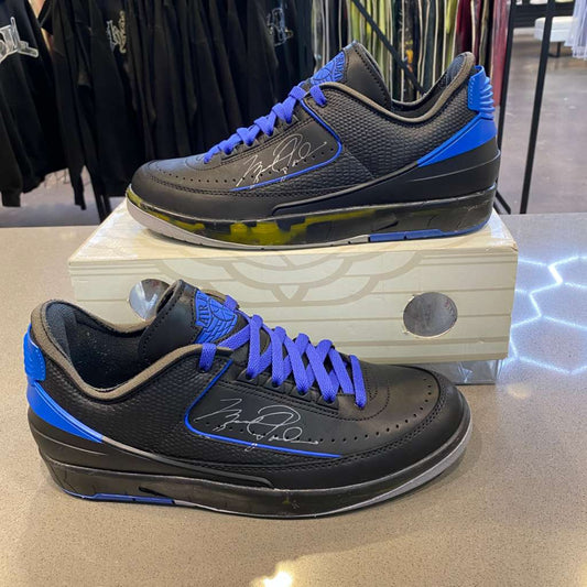 Jordan 2 Retro Low SP Off-White Black Blue Size 10 DJ4375-004 - Pre-Owned
